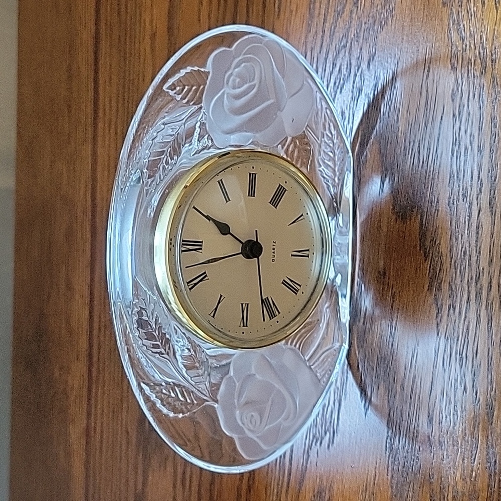 Vintage Heavy Crystal Clock